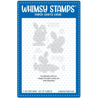 Whimsy Stamps NoFuss Masks - Hoppy Thoughts